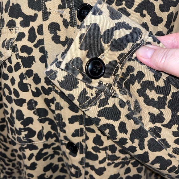 Lulus Women's Jacket Size M Leopard Print Long Sleeve Collar Button Up Pockets - Picture 6 of 9